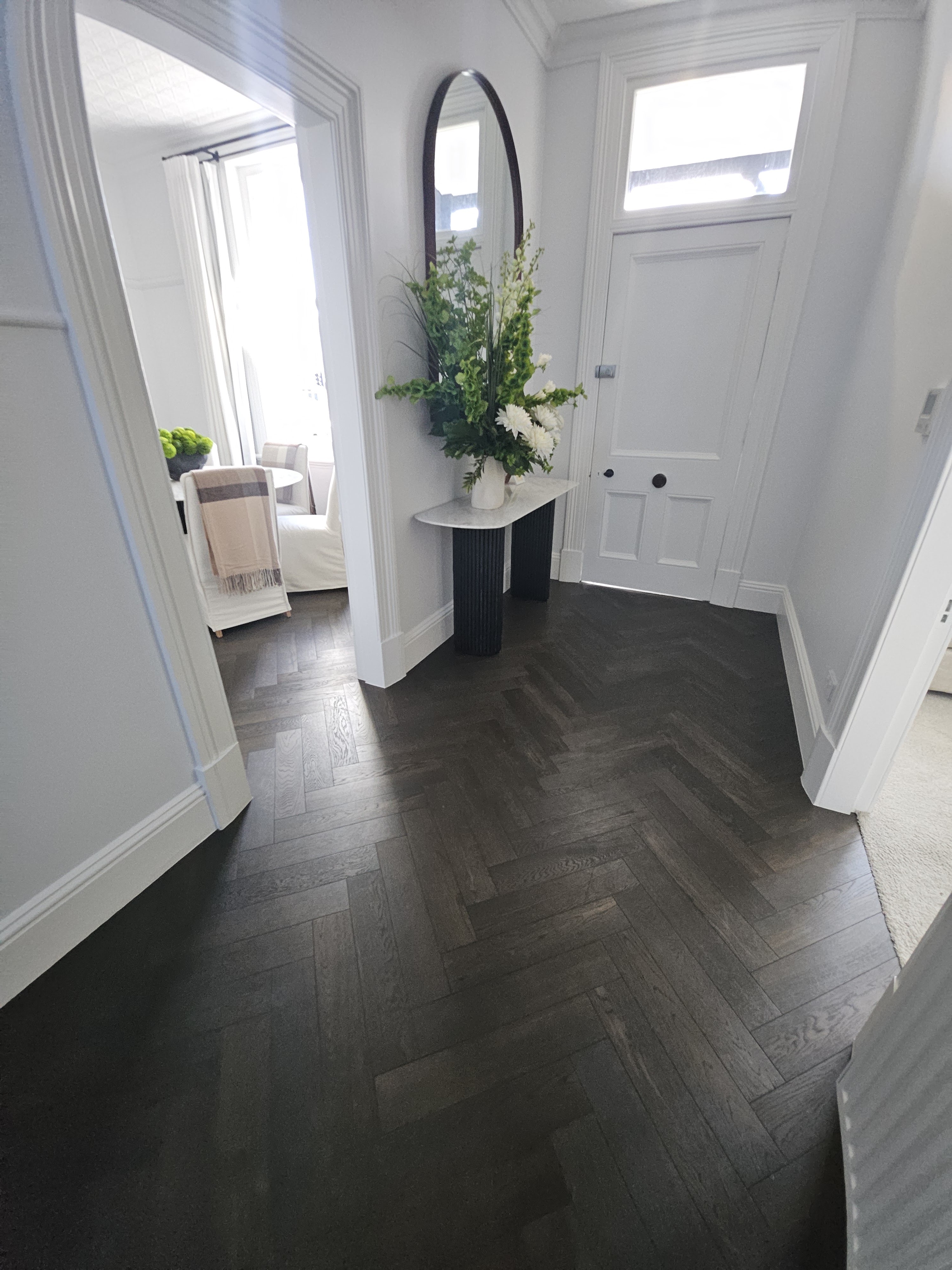 Wooden flooring installation