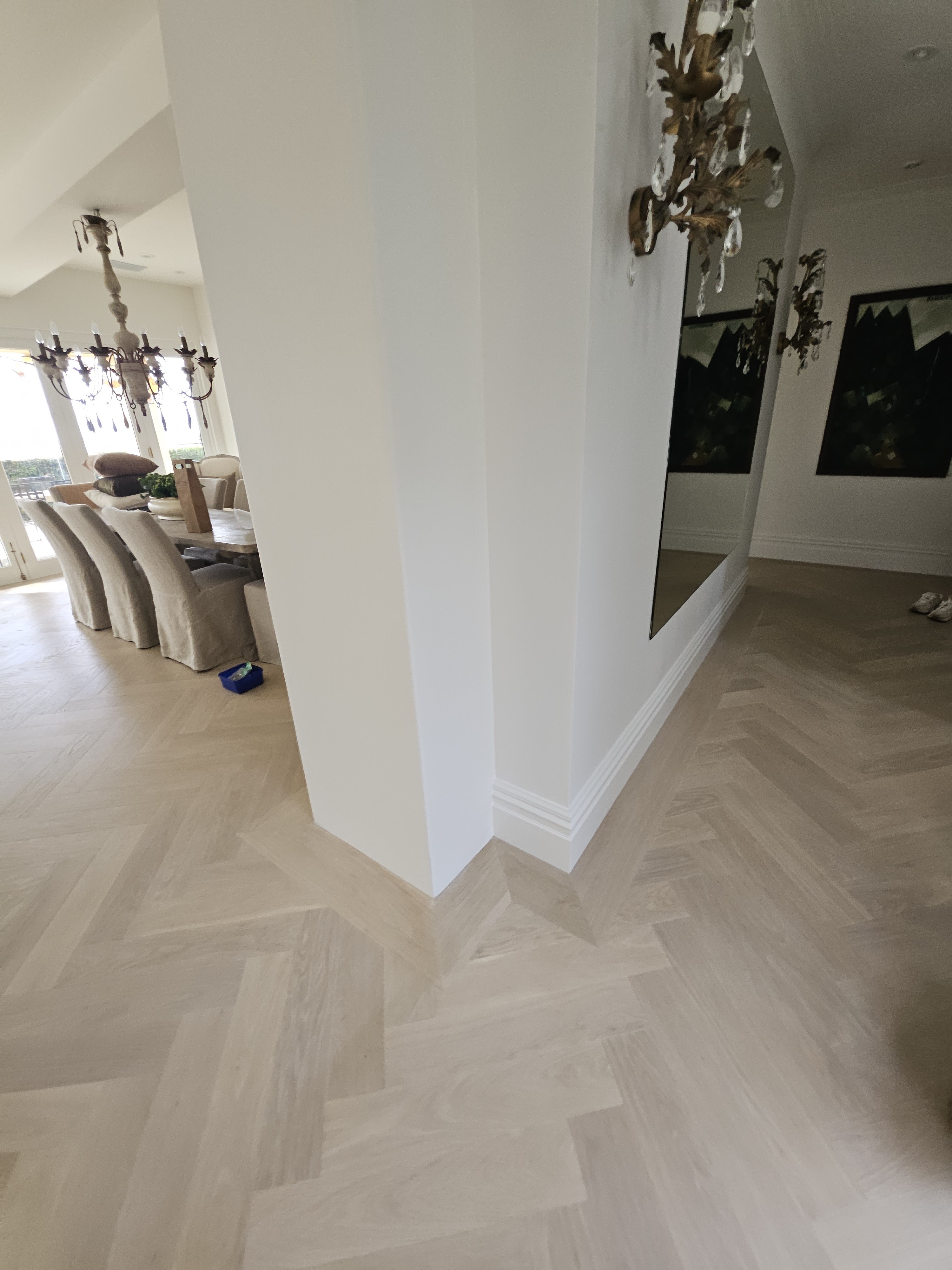 Wooden flooring installation