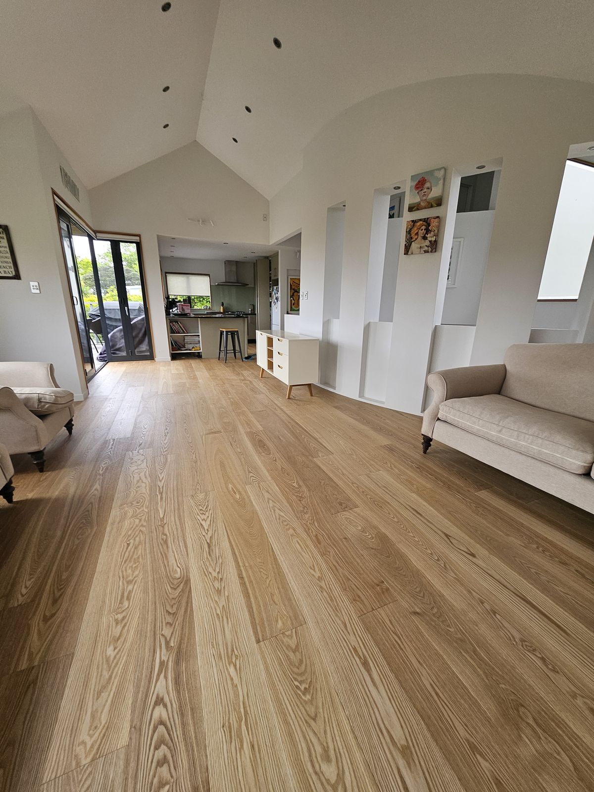 Wooden flooring installation