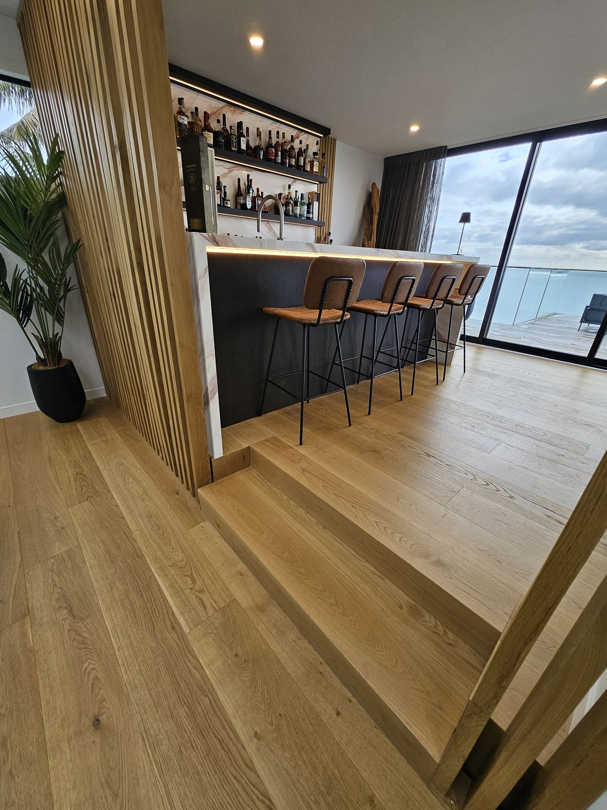 Wooden flooring installation