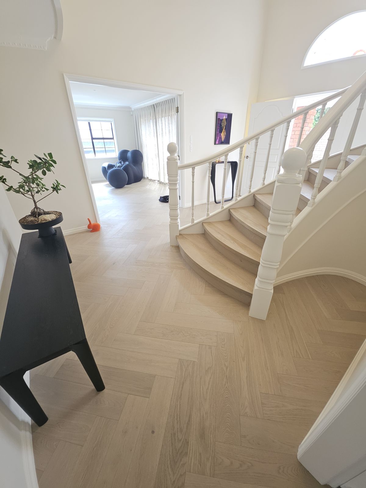 Wooden flooring installation